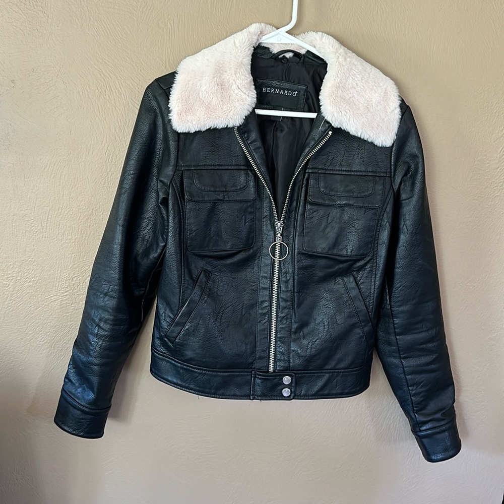 Bernardo Jacket with removable fur collar